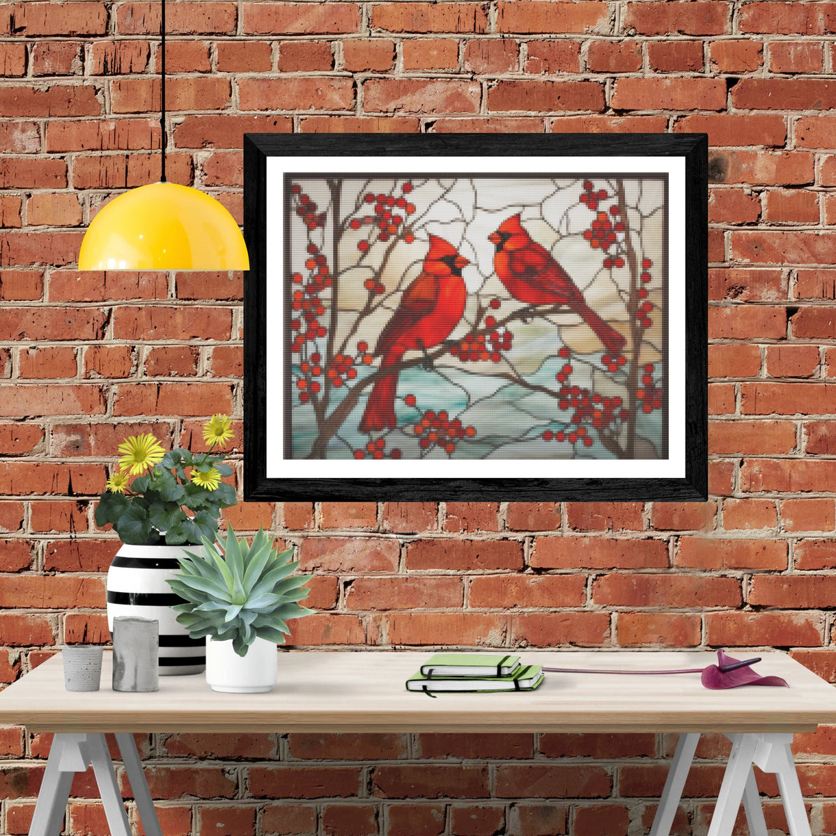 Stained Glass Cardinals