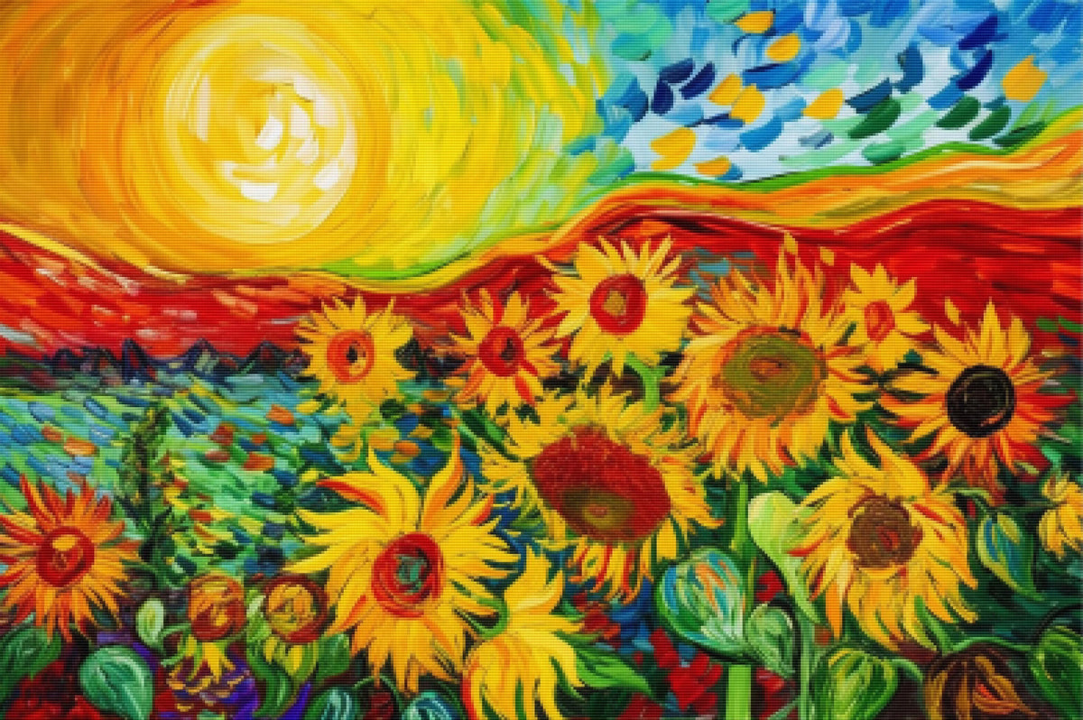 Sunflower Field Inspired by Van Gogh