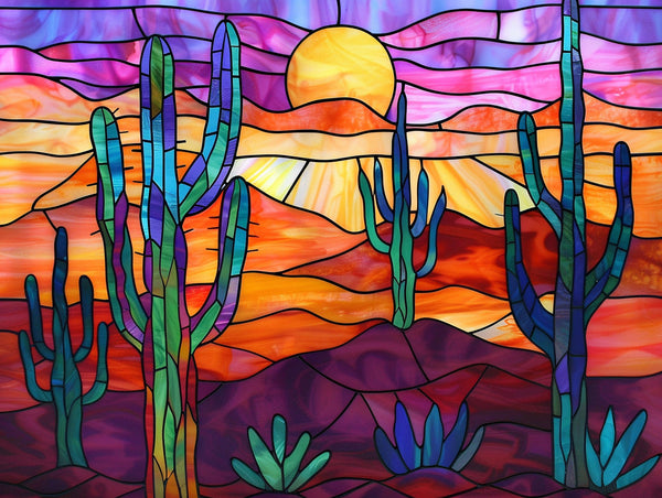 Sunset Saguaro Silhouette