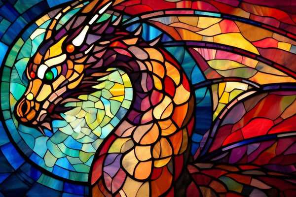 Fire Dragon Stained Glass