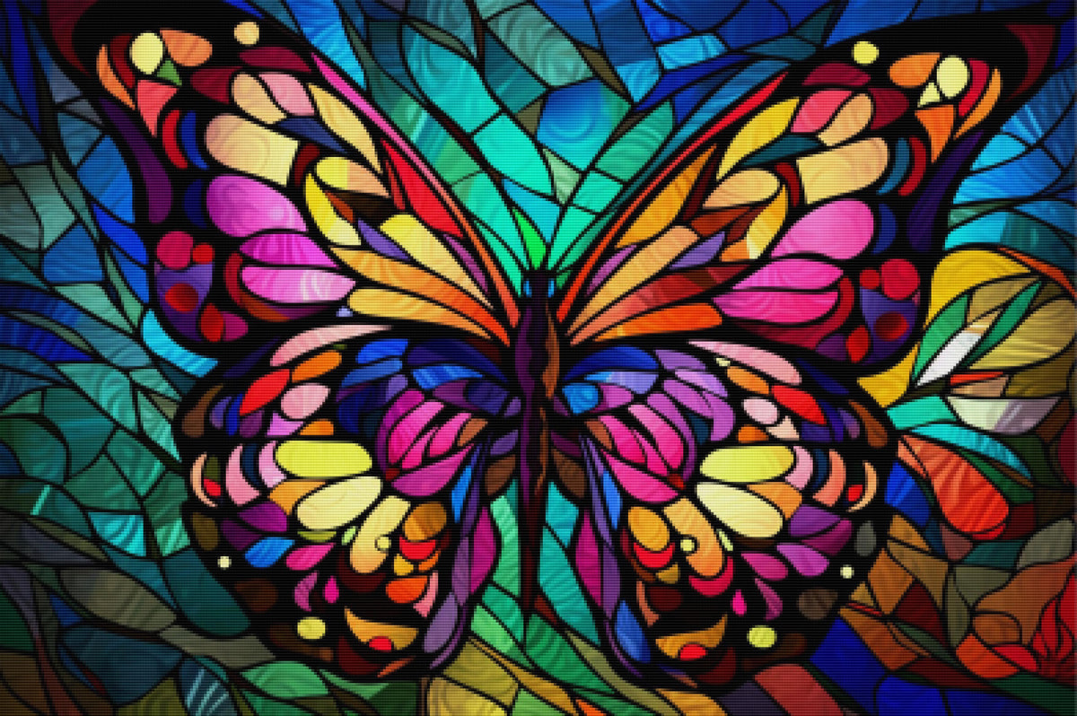 Summer Butterfly Stained Glass
