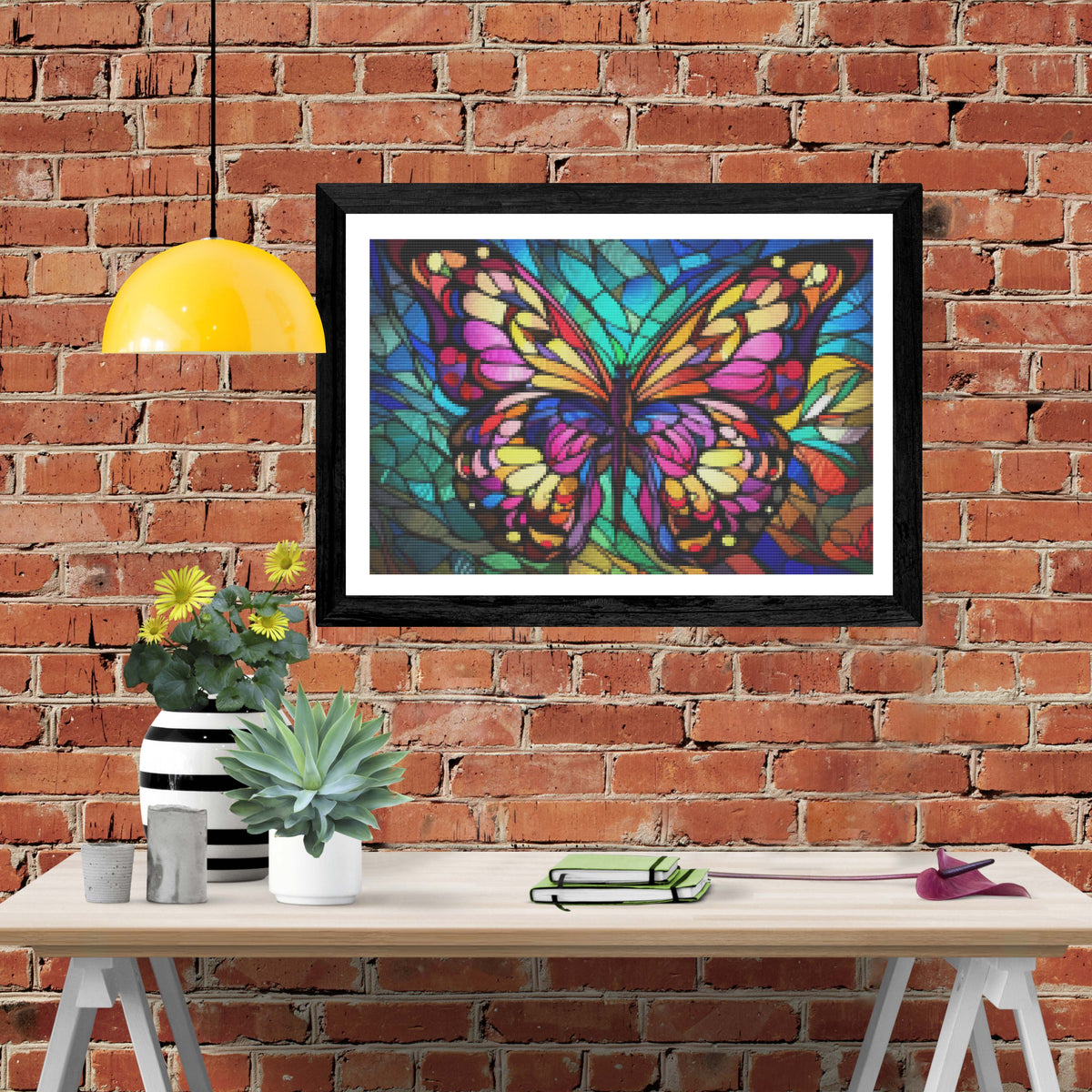 Summer Butterfly Stained Glass