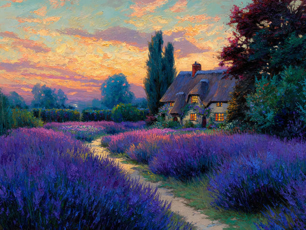 Lavender Cottage at Dusk