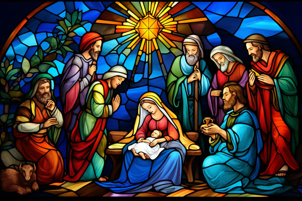 Stained Glass Nativity