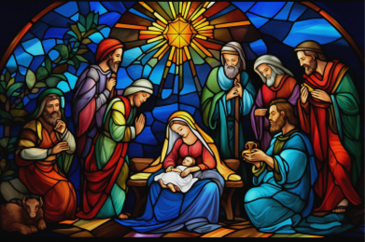 Stained Glass Nativity