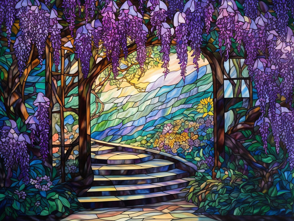 Wisteria Cascade Glass