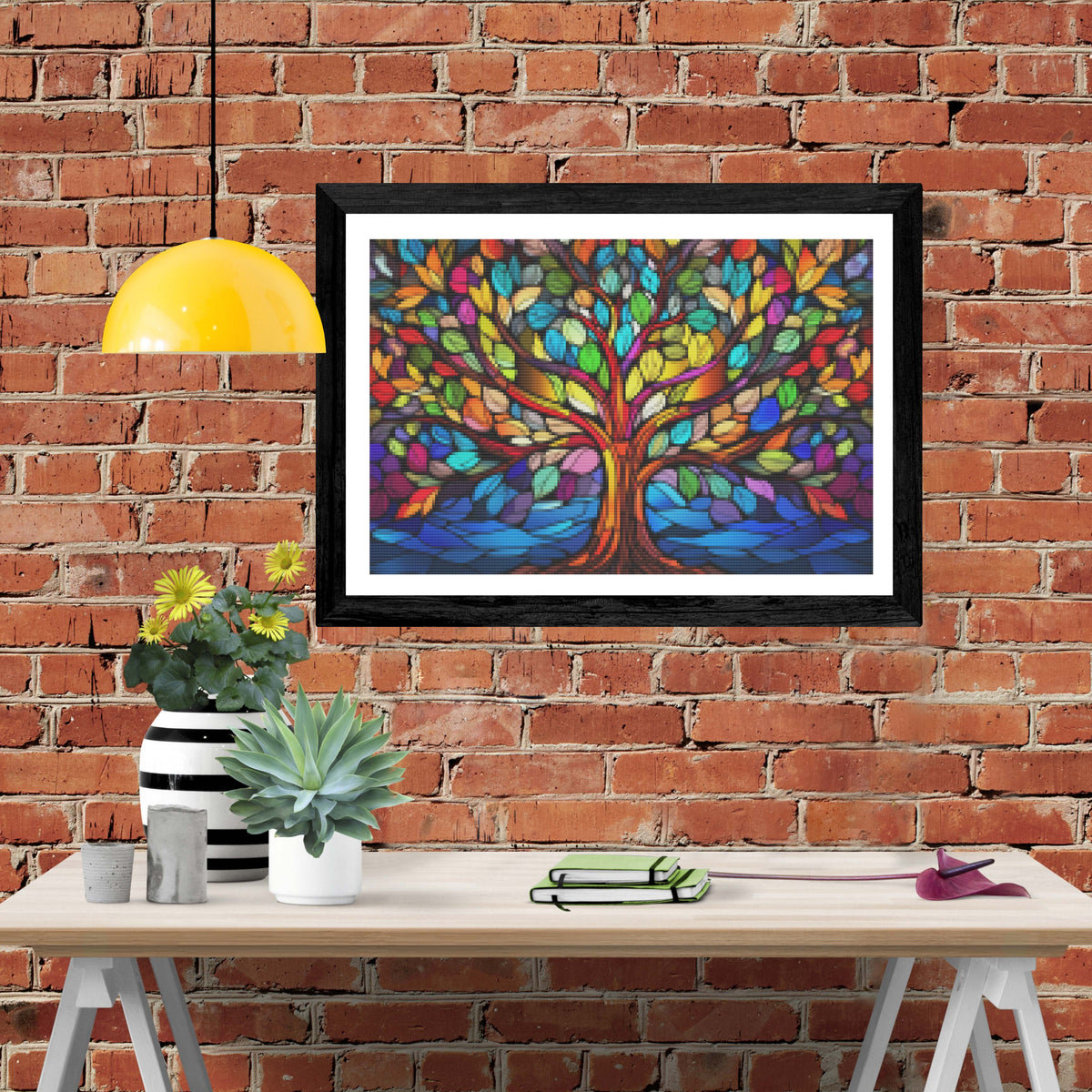 Rainbow Tree Stained Glass