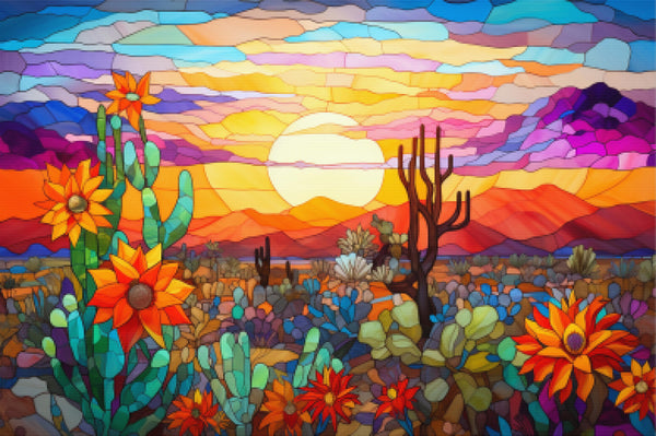 Desert Bloom Stained Glass