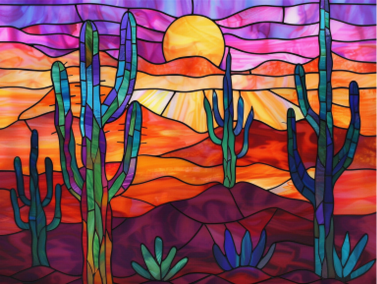 Sunset Saguaro Silhouette