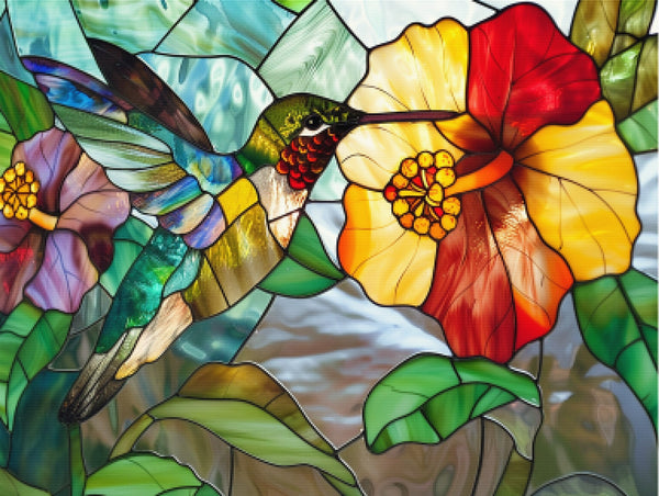 Hummingbird Hibiscus Dance