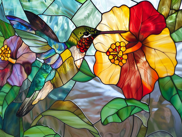 Hummingbird Hibiscus Dance