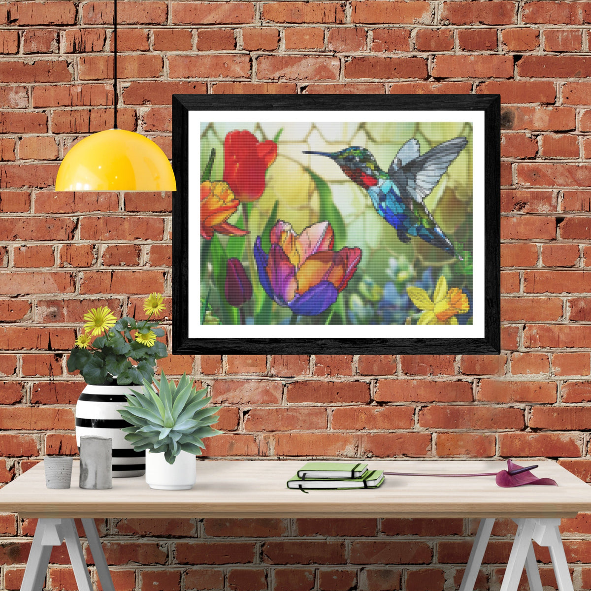 Hummingbird Spring Glass