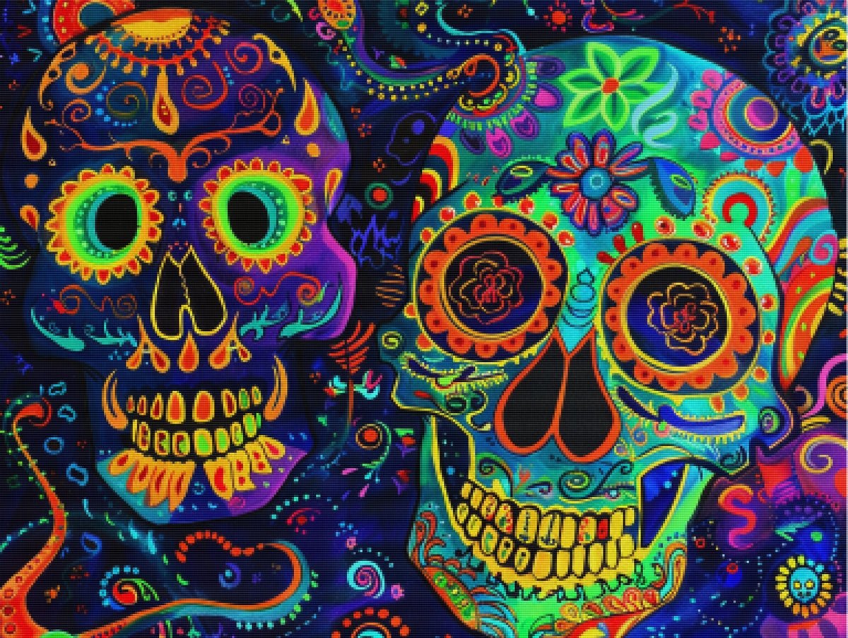 Neon Skull Celebration