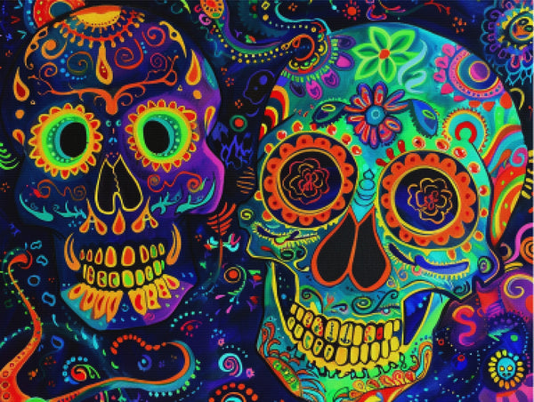 Neon Skull Celebration
