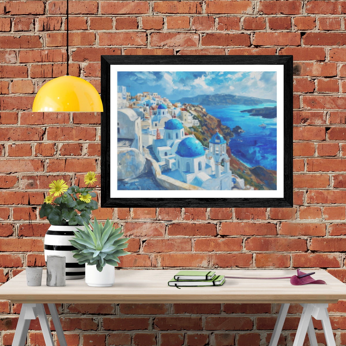 Santorini Blue Domes